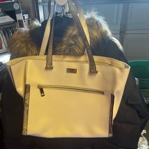 Kate Spade White Snakeskin Leather Satchel